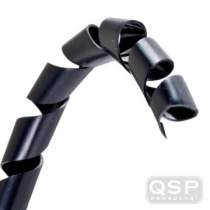 Spiralwrap Svart (Spirap) 14-140mm - Rulle (25m) QSP Products